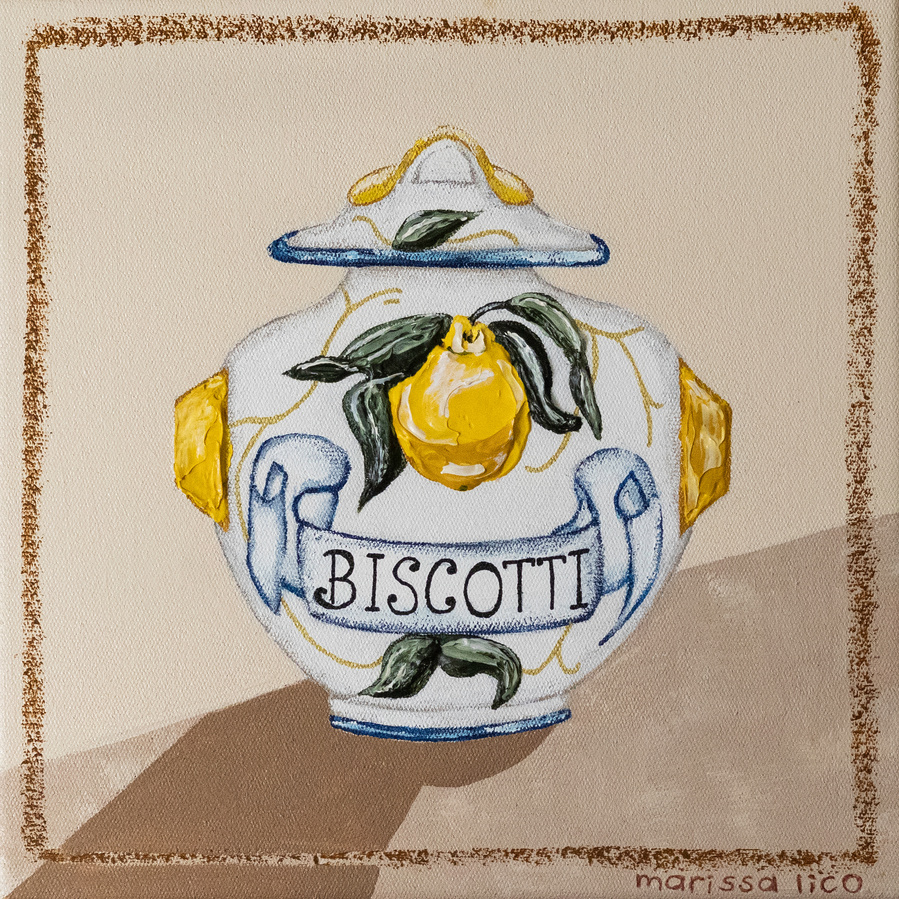 'Biscotti' print of original artwork in the Lo Shop series of works by Australian Artist Marissa Lico.