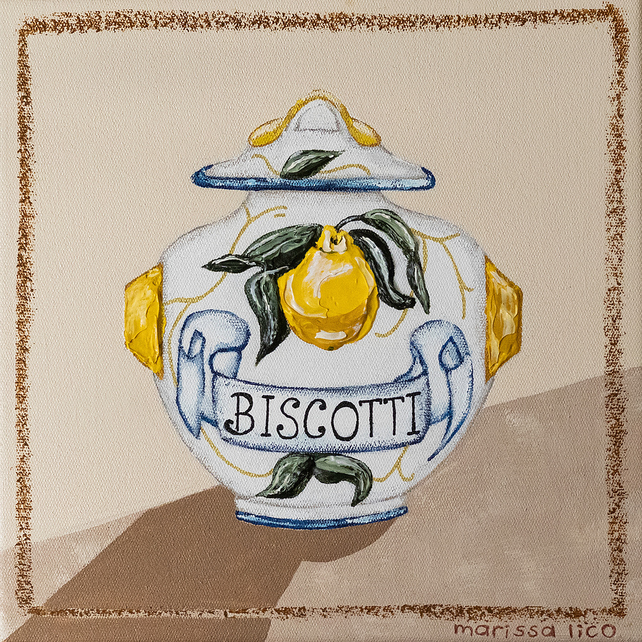 'Biscotti' print of original artwork in the Lo Shop series of works by Australian Artist Marissa Lico.