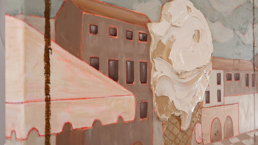 Gelati In Chianti Italian painting of gelato artwork by Marissa Lico