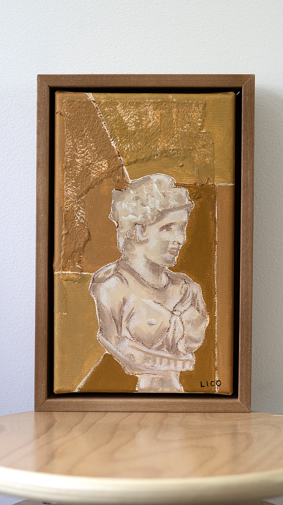 Roman Sculpture Italian painting of sculpture in Uffizi by artist Marissa Lico
