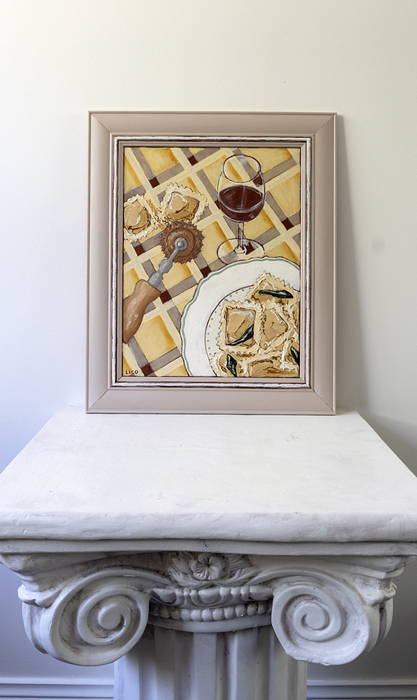 Ravioli For One Italian painting ravioli by Marissa Lico