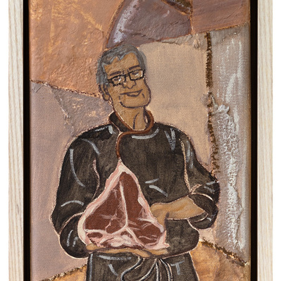 'Florentine Steak' framed painting for your home by Marissa Lico.