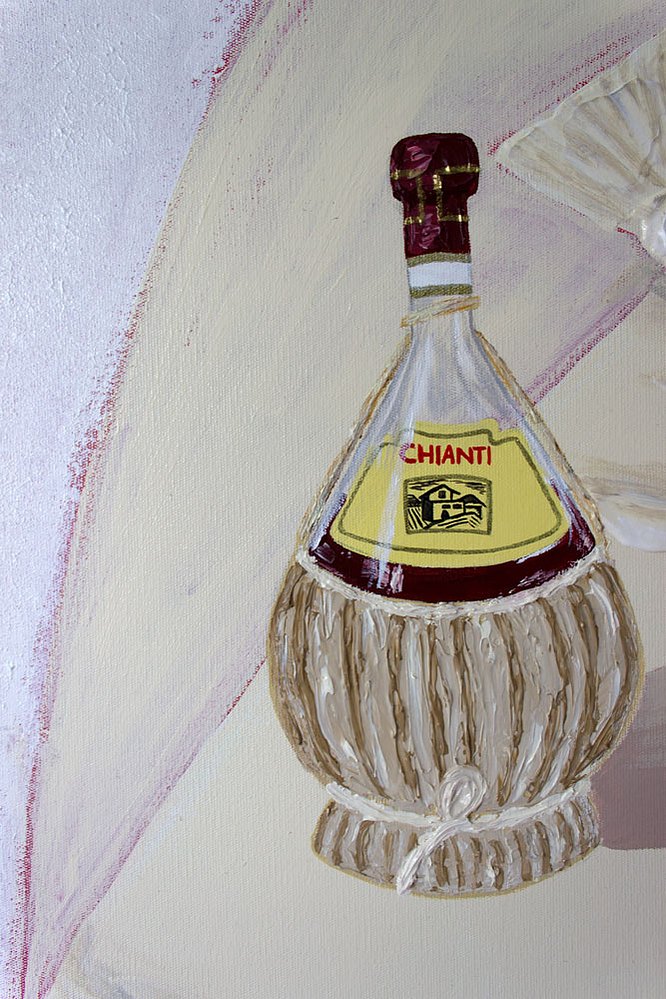 Toscana Italian painting chianti wine in the tuscan hills by Marissa Lico