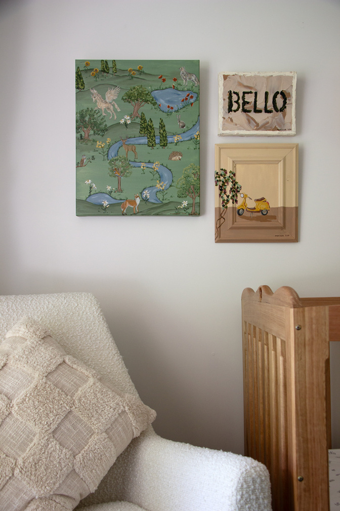 'Tuscan Dream' original Italian painting in situ, Bambini collection by Australian Artist Marissa Lico.