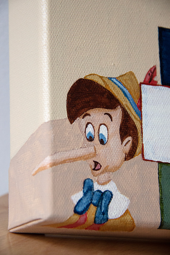 'Books' texture details, original painting, Bambini collection, Australian Bathurst based artist Marissa Lico.