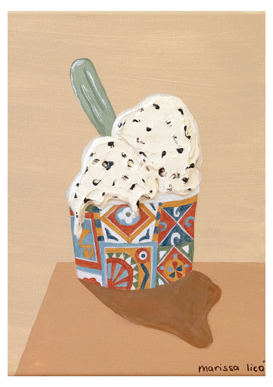 'Gelato Sicilia'. High quality reproduction print of original painting in Bambini by Australian Artist Marissa Lico