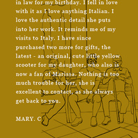 Client testimonial of Marissa lico Italian artworks