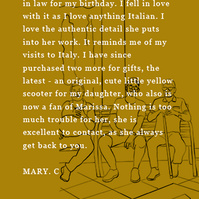 Client testimonial of Marissa lico Italian artworks