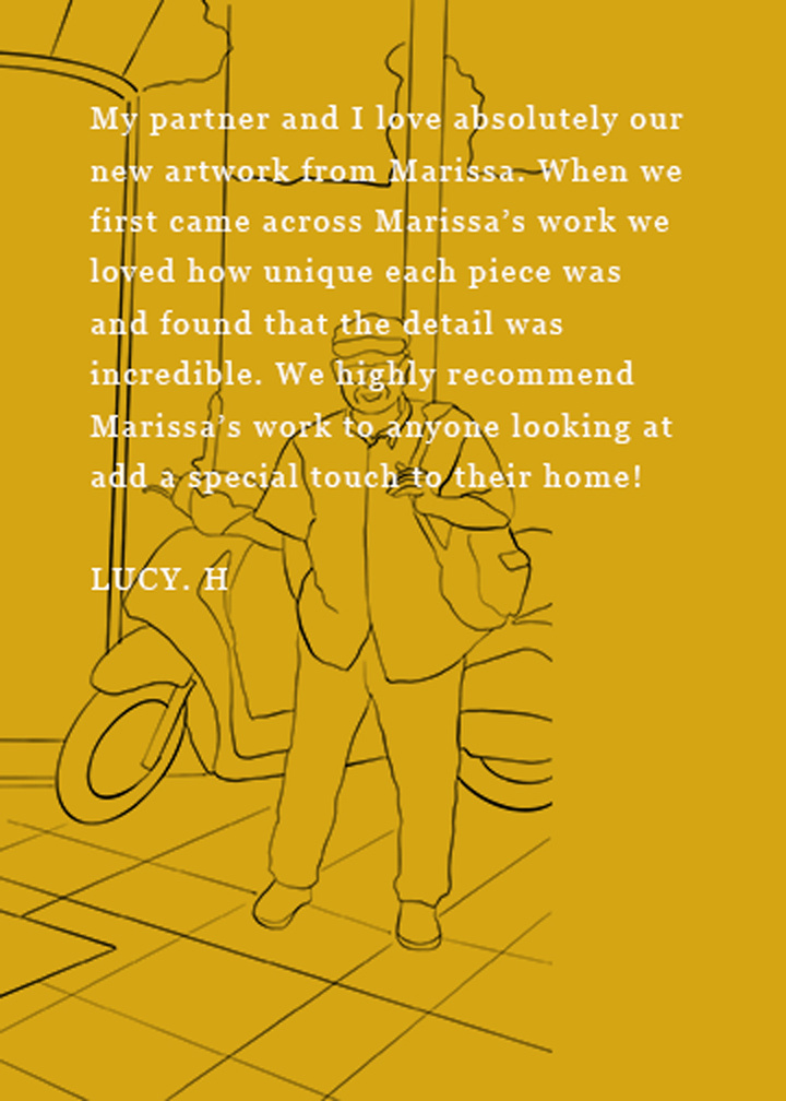 New client testimonial of Marissa lico Italian artworks