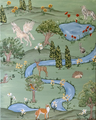 'Tuscan Dream', original Italian artwork by Marissa Lico, Bambini Collection.