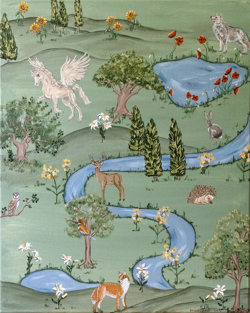 'Tuscan Dream' original painting in the Bambini collection by Australian Artist Marissa Lico.