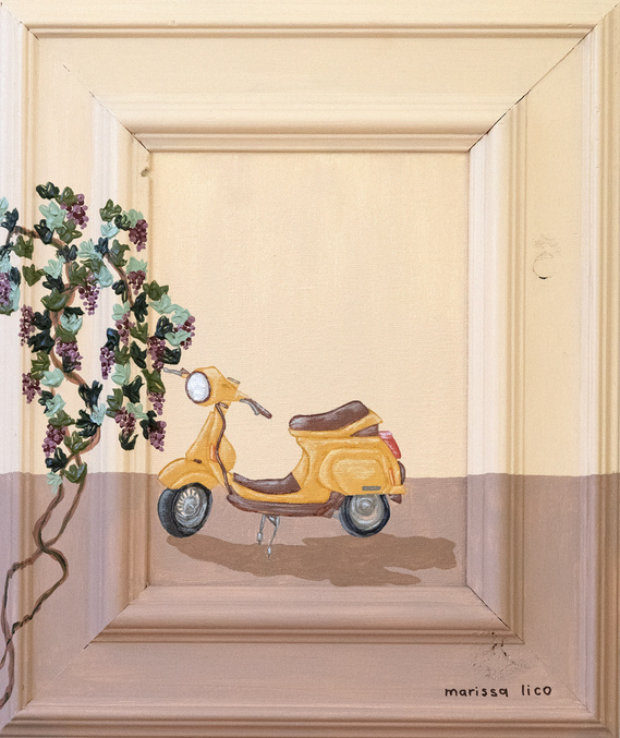 'Lo Scooter', original painting for kids nursery, Marissa Lico, Bambini collection.
