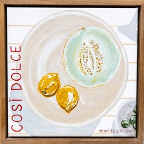 'Pranzo VII', original painting of Italian food, by Australian Bathurst artist Marissa Lico.