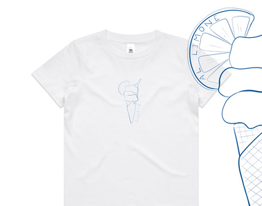 'Gelato' kids tee, Blu Blue, Marissa Lico, Bambini Collection.