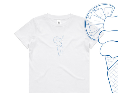 'Gelato' kids tee, Blu Blue, Marissa Lico, Bambini Collection.