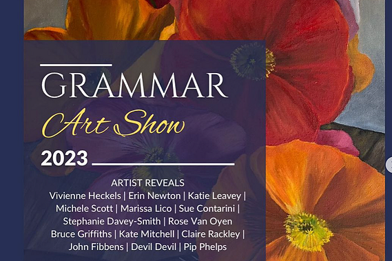 Grammar Art Show Toowoomba Grammar School QLD, exhibiting artist Marissa Lico with Mercato series of works.