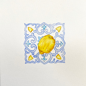 'Ceramica Siciliana' from the Limone collection by Australian Artist Marissa Lico.