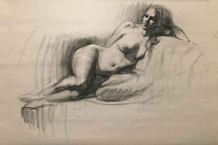 Figure Drawing from life by Heather Lenefsky