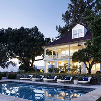Calistoga home at twilight
