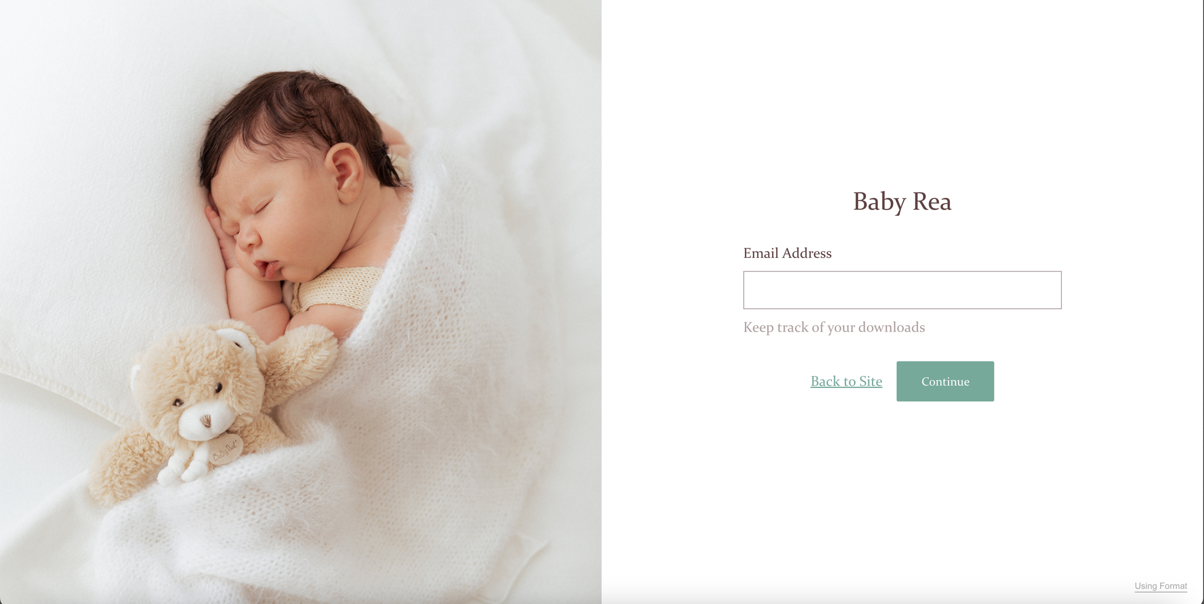 Newborn photography client gallery 