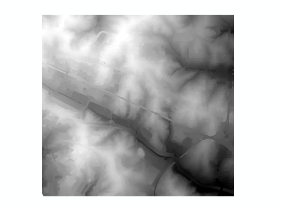The first step was to obtain the DEM data for the area of study. In this case the area was 9,800 by 10,000 square meters of downtown Raleigh including my apartment complex. I downloaded quality level 2 bare earth LiDAR data points in LAS file format from 