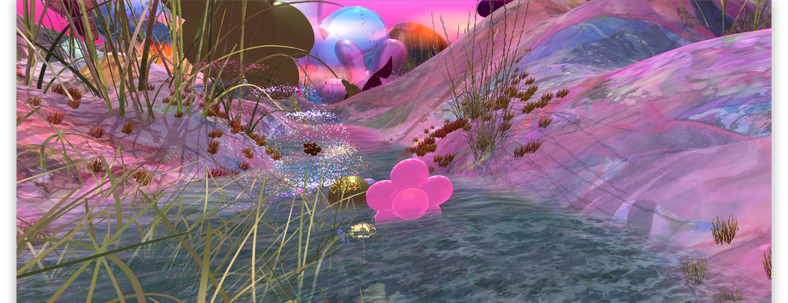 Swampy GoGo Digital artwork, Magic Window, XR, Interactive worlds. Diana Lynn VanderMeulen