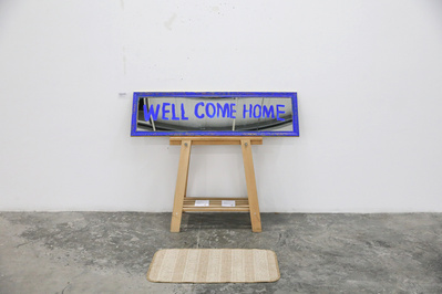 The Absence of Commas and Apostrophes
Mixed Media,
100 cm x 30 cm

Exhibited at Sa Tahanan Co. Exhibition 1 , Warehouse 46, Alserkal Avenue