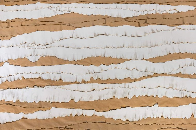 Yutavia George, Obscure Margins, detail three, Trudon Beeswax Candle Soot on Hahnemühle 300 mg2 &  Clairefontaine 60mg2, 2022, Paris, France.