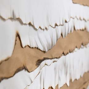 Yutavia George, Obscure Margins, detail two, Trudon Beeswax Candle Soot on Hahnemühle 300 mg2 &  Clairefontaine 60mg2, 2022, Paris, France.