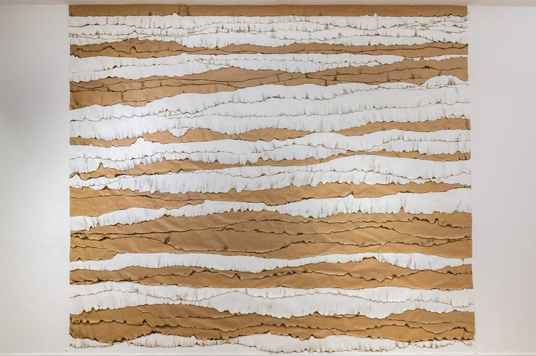 Yutavia George, Obscure Margins,  Trudon Beeswax Candle Soot on Hahnemühle 300 mg2 &  Clairefontaine 60 mg2, 385cm x264cm 2022, Paris, France.