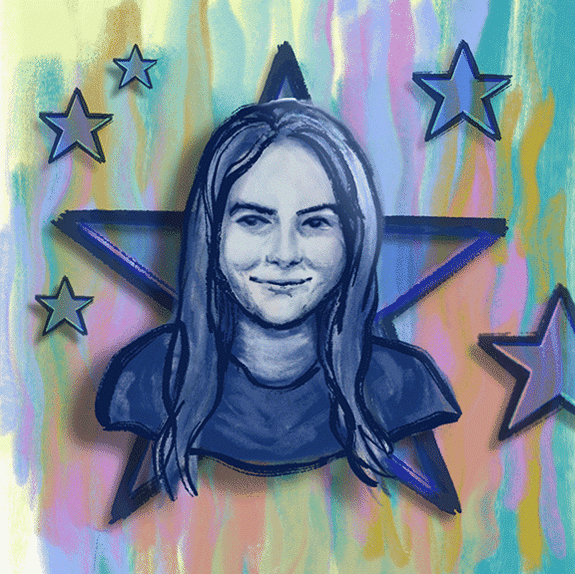 A moving illustrated portrait of my good pal Adele.