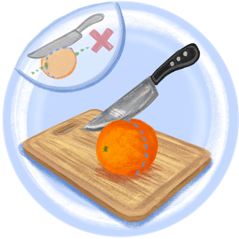 How to Cut the Perfect Orange Slice - Step 2