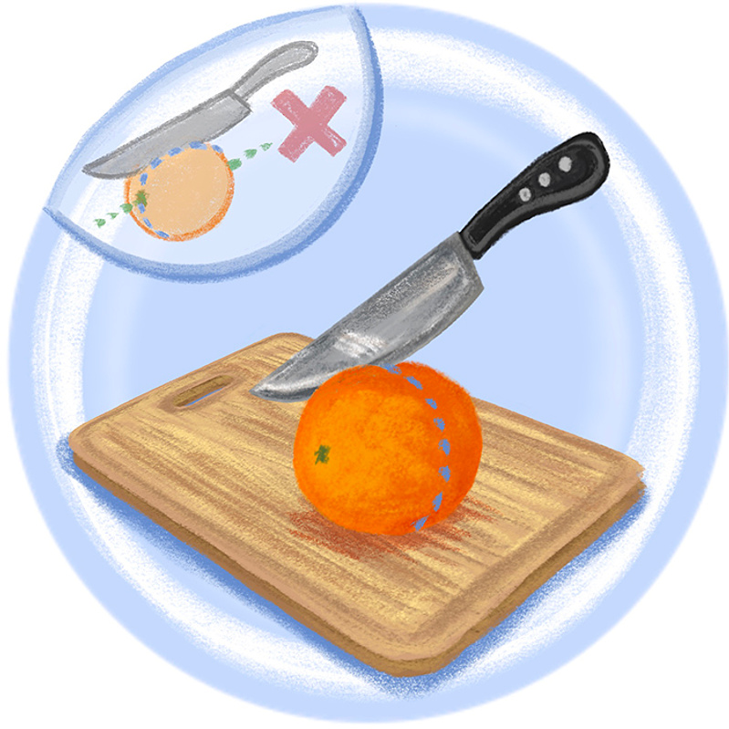 How to Cut the Perfect Orange Slice - Step 2