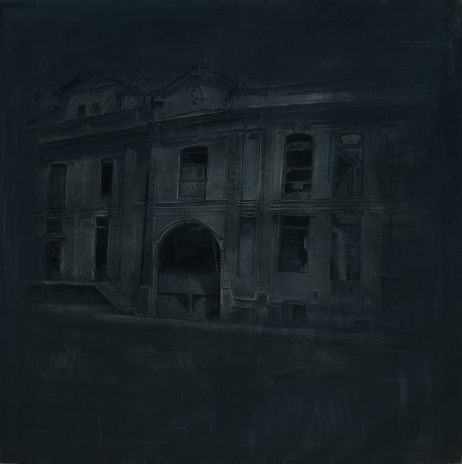 " Romantic Ideals- the dark"
Acrylic on canvas.
Dimension 6f x 6f 
dark grayscale

 