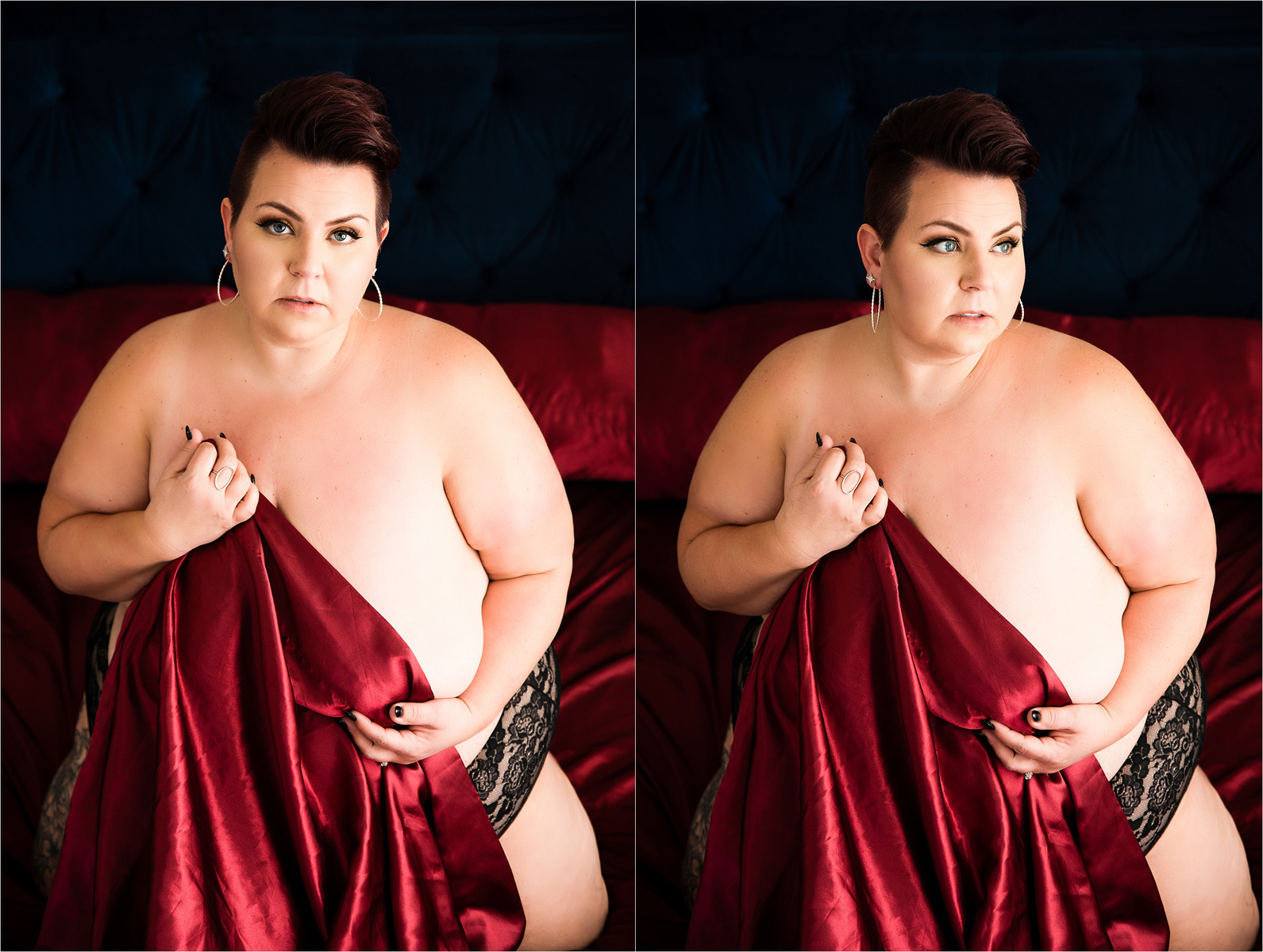 Curvy boudoir in Pittsburgh, combat boot boudoir outfit, boudoir photographer in Pittsburgh specializing in curvy women