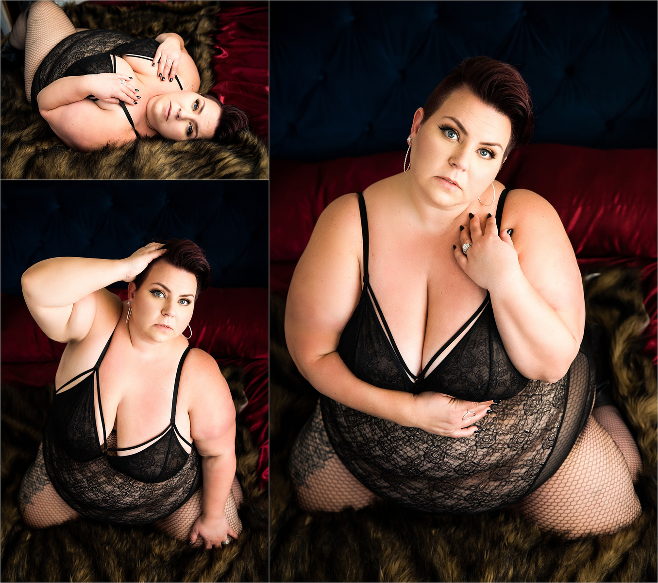 Curvy boudoir in Pittsburgh, combat boot boudoir outfit, boudoir photographer in Pittsburgh specializing in curvy women