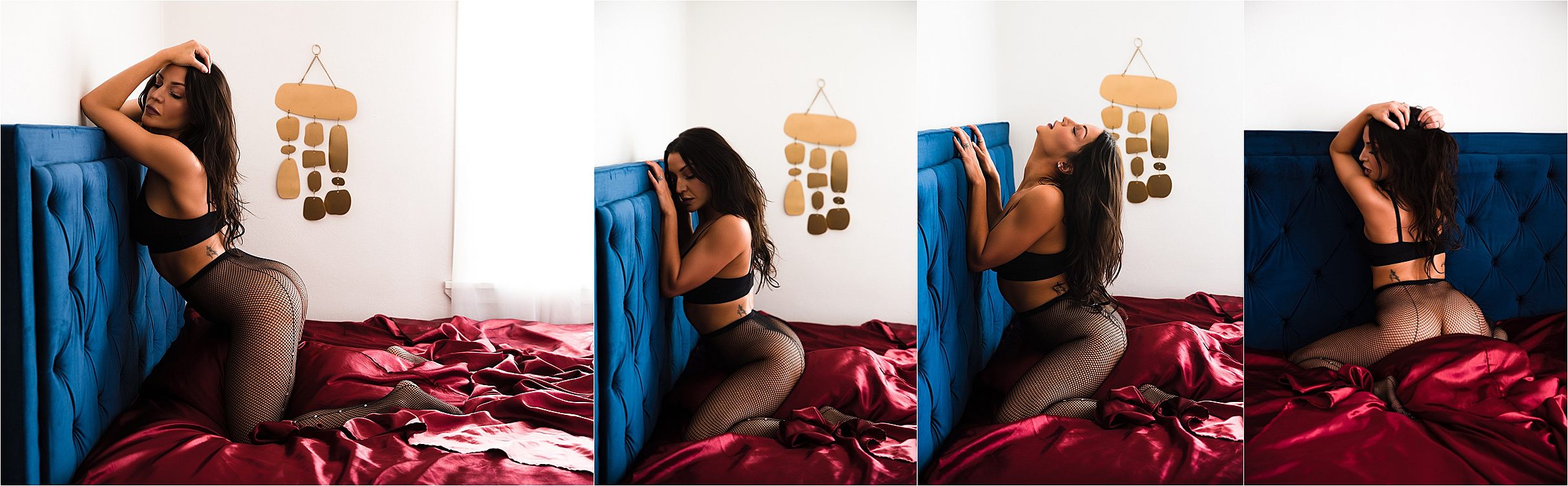 Red satin sheets boudoir, Pittsburgh boudoir photographer, bridal boudoir in Pittsburgh, Ohio boudoir photographer, body-positive Pittsburgh, bold boudoir photography, revolution boudoir, voyeuristic boudoir 