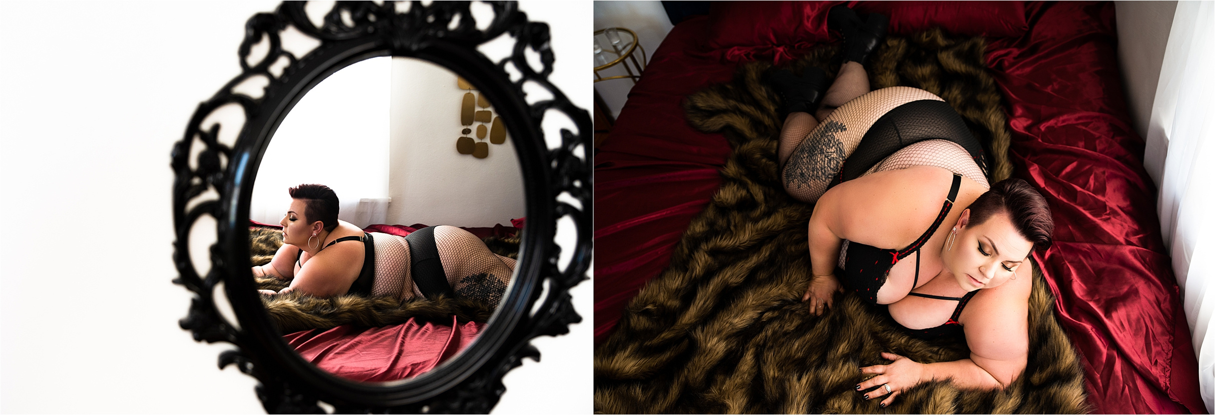 Curvy boudoir in Pittsburgh, combat boot boudoir outfit, boudoir photographer in Pittsburgh specializing in curvy women