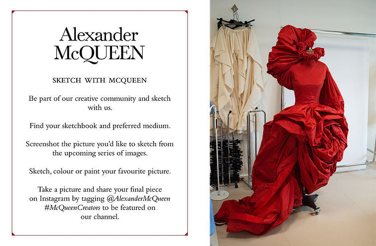 Liam Leslie's image of the Alexander McQueen AW19 Rose Dress by Sarah Burton