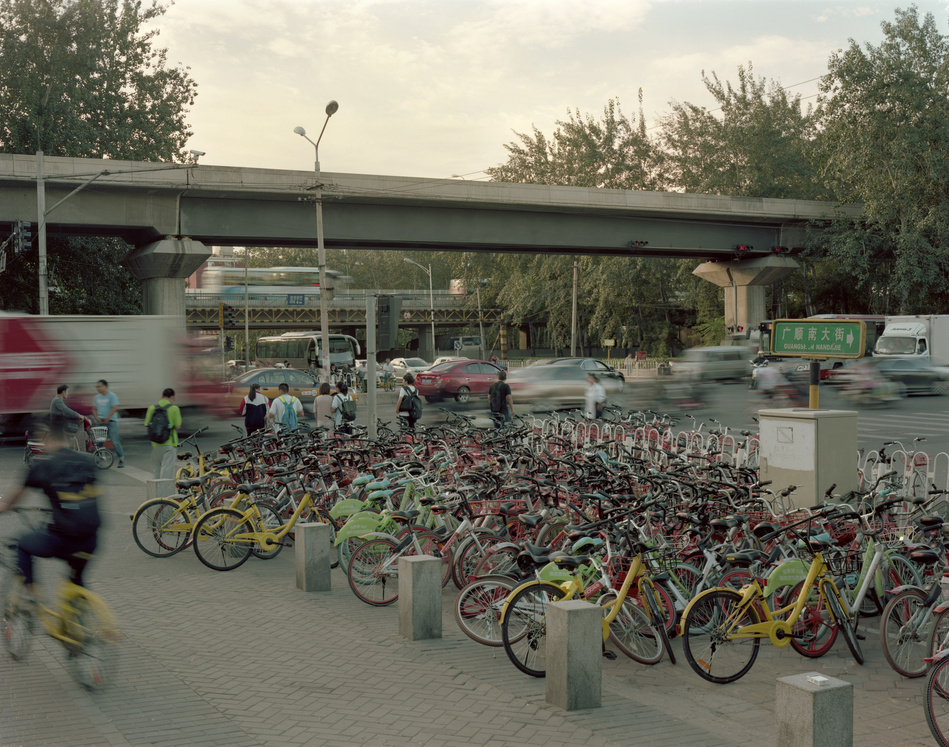 Photographer Liam Leslie image of rental bikes in Beijing