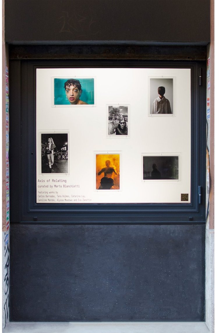 Axis of Relating Exhibition, Matèria Gallery Vitrine Installation View, Rome, Italy, 2023