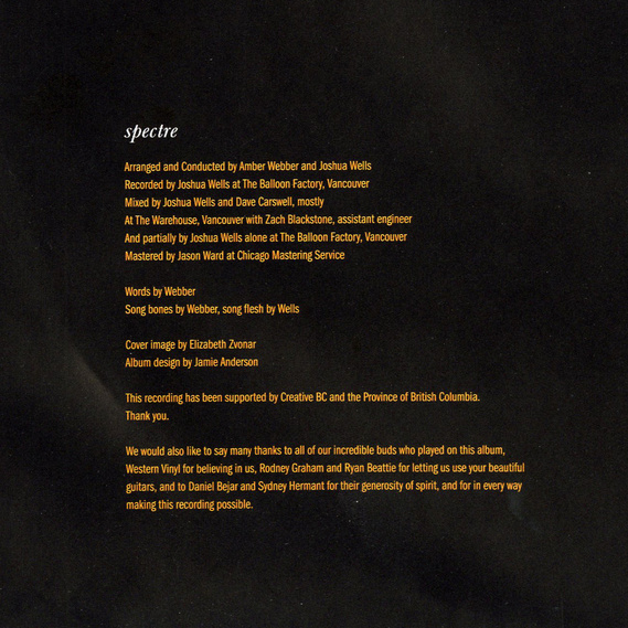 inner record sleeve with the details of who recorded the album and who is credited with the design and image of the LP