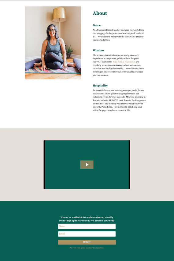 Website Design and Page examples
