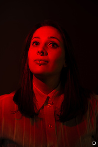 Experimenting with flash and coloured gels.