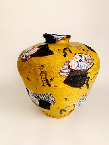 壺、Tsubo  ,黄瀬戸、 kizeto , modern ceramics ,pop ceramics ,