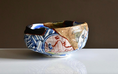 呼び次　磁気　茶碗　Yobitsugi porcelain tea bowl 