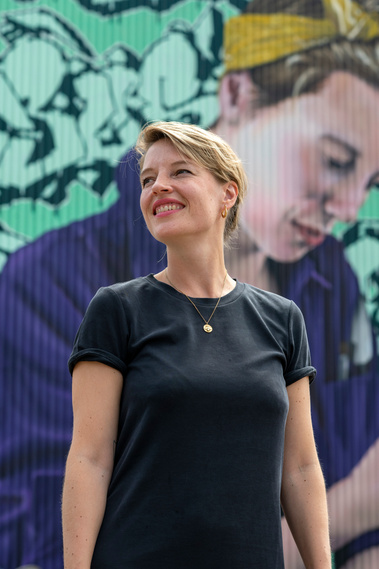 sara kärpänen, artist, writer and founder of Women of the Wick, East London in Hackney Wick
