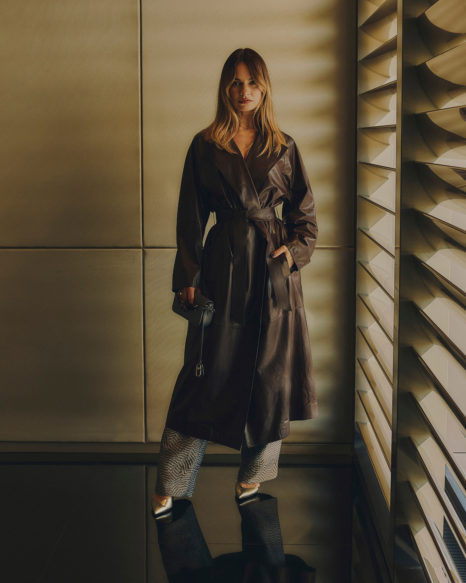 Lily James for Armani at Milan Fashion Week