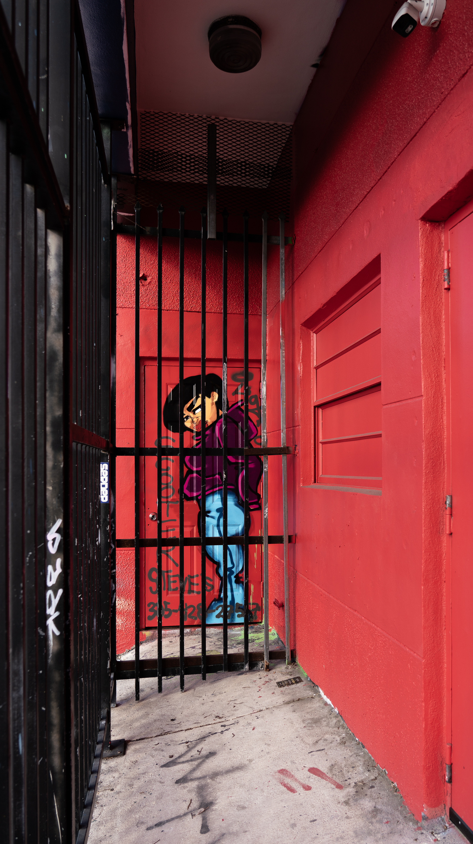 Women locked behind bars