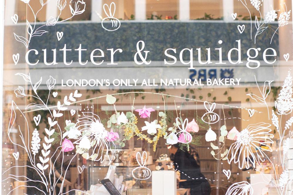 cutter & squidge hanging paper branch window display